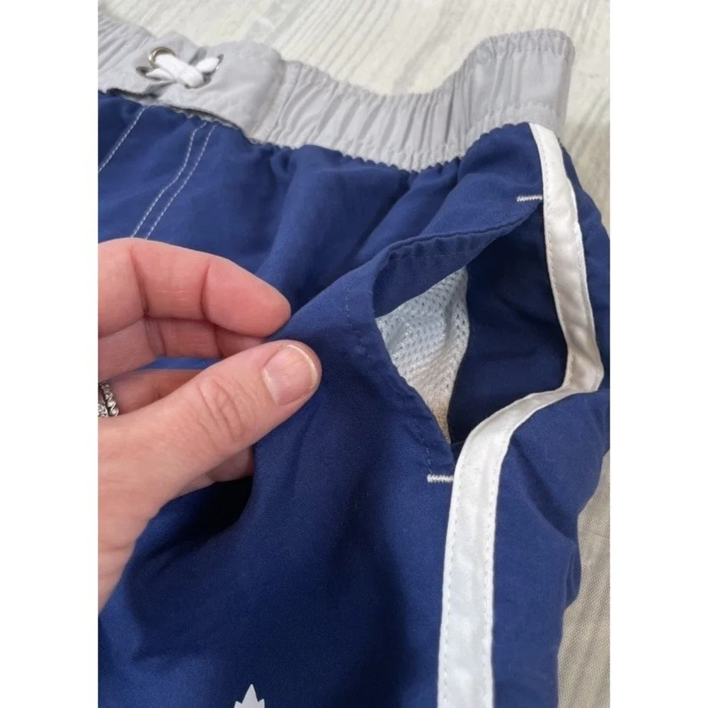 Outerstuff NHL Big Boys‎ Youth XL 18 Swim Shorts Toronto Maple Leafs Bieber Blue